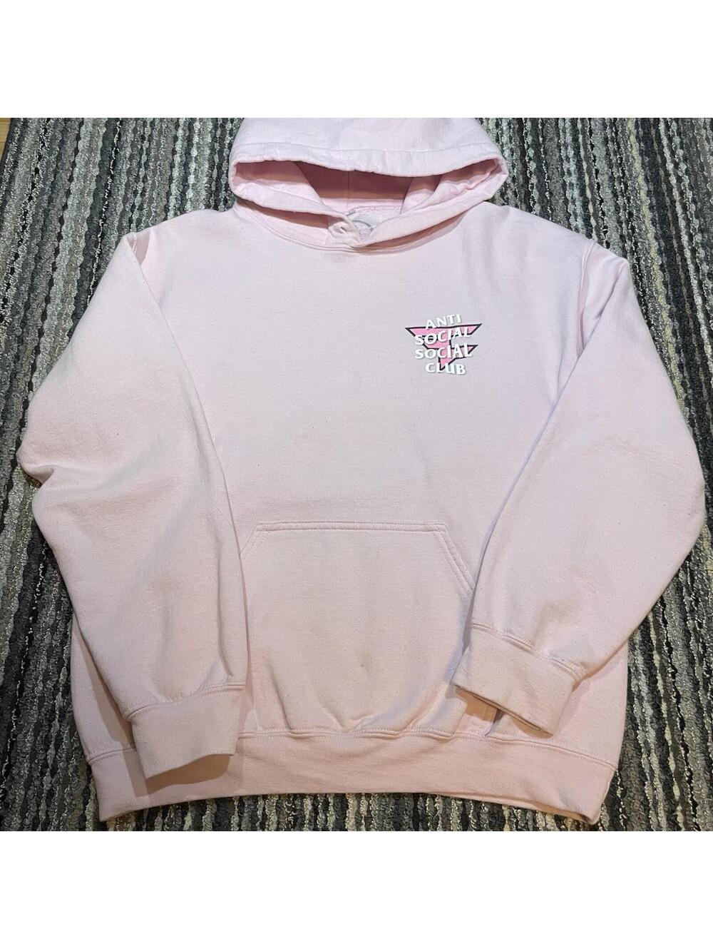 Anti Social Social Club ASSC x FaZe Clan Pink hoodie Sweater Size Medium